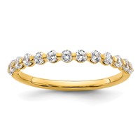 True Origin 14K Yellow Gold 0.50 Carat Lab Grown Diamond VS+ F+ Complete Wedding Band view 1