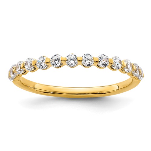 True Origin 14K Yellow Gold 0.50 Carat Lab Grown Diamond VS+ F+ Complete Wedding Band
