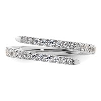 True Origin 14K White Gold 0.38 Carat Lab Grown Diamond VS+ F+ Complete Fashion Band view 4