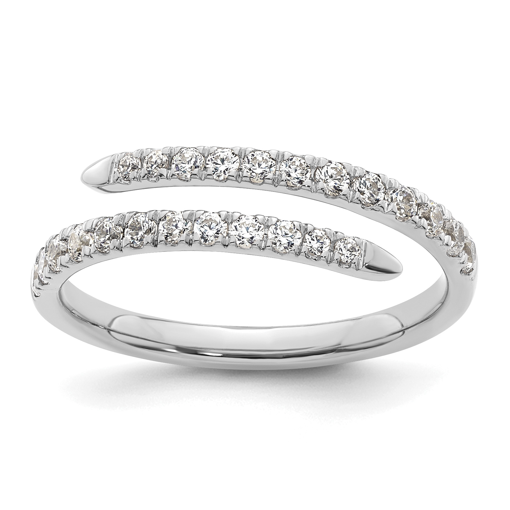 True Origin 14k White Gold 3/8 carat Lab Grown Diamond VS D E F Fancy Band (RM9983-040-WLD)