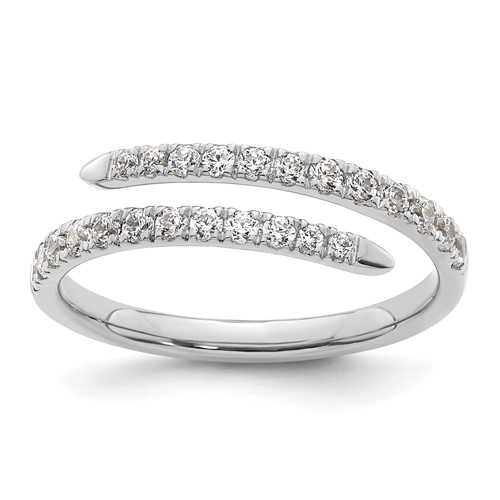 True Origin 14K White Gold 0.38 Carat Lab Grown Diamond VS+ F+ Complete Fashion Band