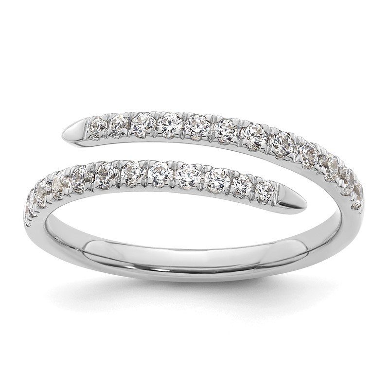 True Origin 14k White Gold 3/8 carat Lab Grown Diamond VS D E F Fancy Band