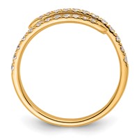 True Origin 14K Yellow Gold 0.38 Carat Lab Grown Diamond VS+ F+ Complete Fashion Band view 2