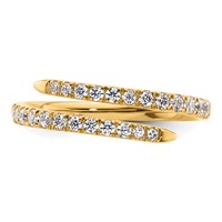 True Origin 14K Yellow Gold 0.38 Carat Lab Grown Diamond VS+ F+ Complete Fashion Band view 4
