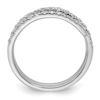 True Origin 14K White Gold 0.75 Carat Lab Grown Diamond VS+ F+ Complete Fashion Band view 2