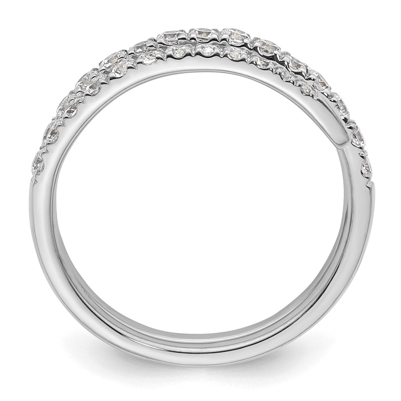 True Origin 14k White Gold 3/4 carat Lab Grown Diamond VS D E F Fancy Band