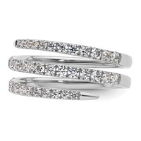 True Origin 14K White Gold 0.75 Carat Lab Grown Diamond VS+ F+ Complete Fashion Band view 3