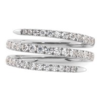 True Origin 14K White Gold 0.75 Carat Lab Grown Diamond VS+ F+ Complete Fashion Band view 4