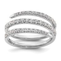 True Origin 14K White Gold 0.75 Carat Lab Grown Diamond VS+ F+ Complete Fashion Band view 1