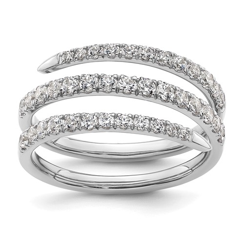 True Origin 14K White Gold 0.75 Carat Lab Grown Diamond VS+ F+ Complete Fashion Band