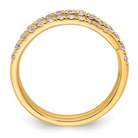 True Origin 14K Yellow Gold 0.75 Carat Lab Grown Diamond VS+ F+ Complete Fasion Band view 2