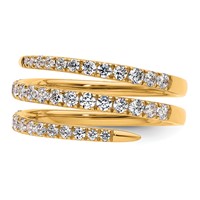 True Origin 14K Yellow Gold 0.75 Carat Lab Grown Diamond VS+ F+ Complete Fasion Band view 3