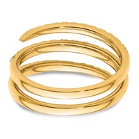 True Origin 14K Yellow Gold 0.75 Carat Lab Grown Diamond VS+ F+ Complete Fasion Band view 5