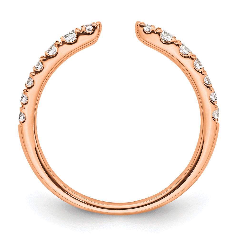 True Origin 14k Rose Gold 3/8 carat Lab Grown Diamond VS D E F Fancy Band (RM9985-038-RLD)