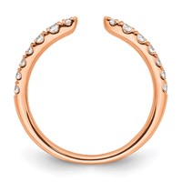 True Origin 14K Rose Gold 0.38 Carat Lab Grown Diamond VS+ F+ Complete Band view 2