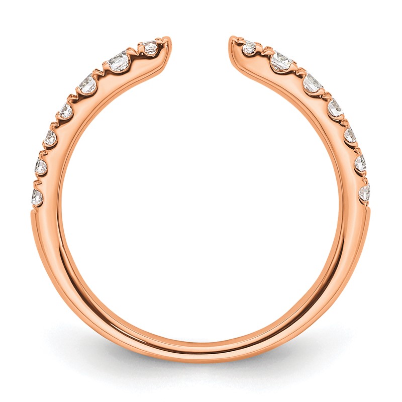 True Origin 14k Rose Gold 3/8 carat Lab Grown Diamond VS D E F Fancy Band