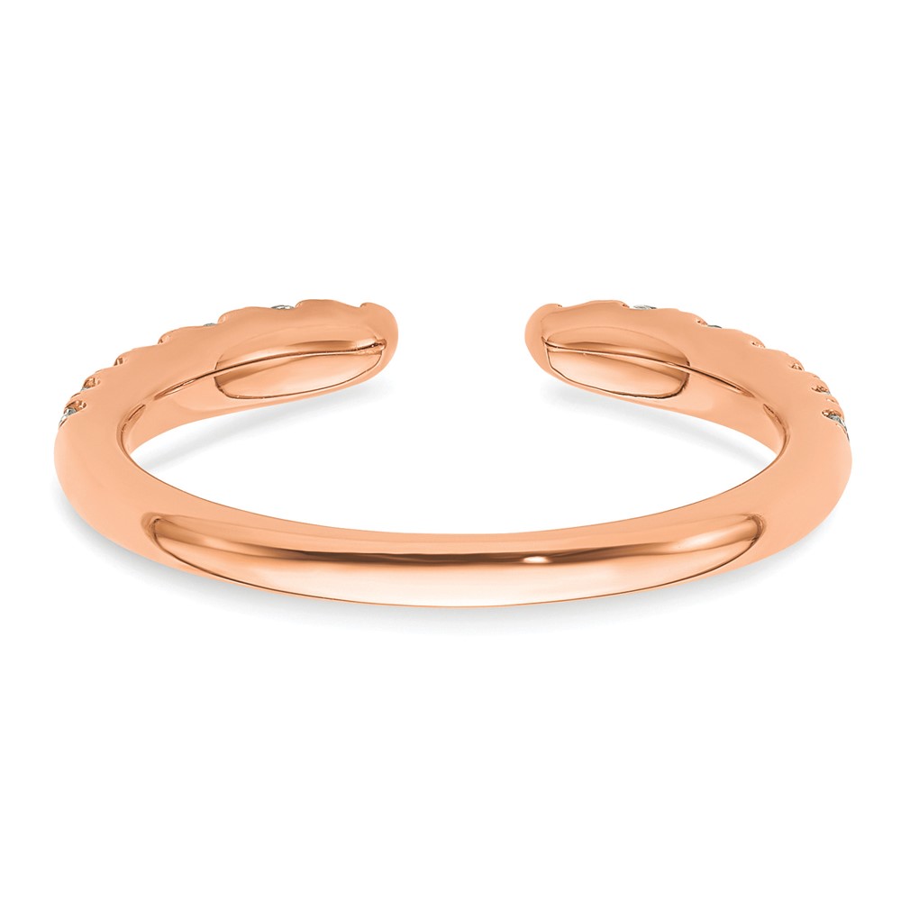 True Origin 14k Rose Gold 3/8 carat Lab Grown Diamond VS D E F Fancy Band (RM9985-038-RLD)
