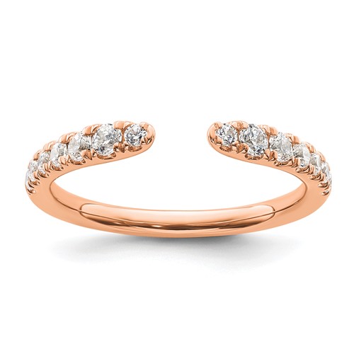 True Origin 14K Rose Gold 0.38 Carat Lab Grown Diamond VS+ F+ Complete Band