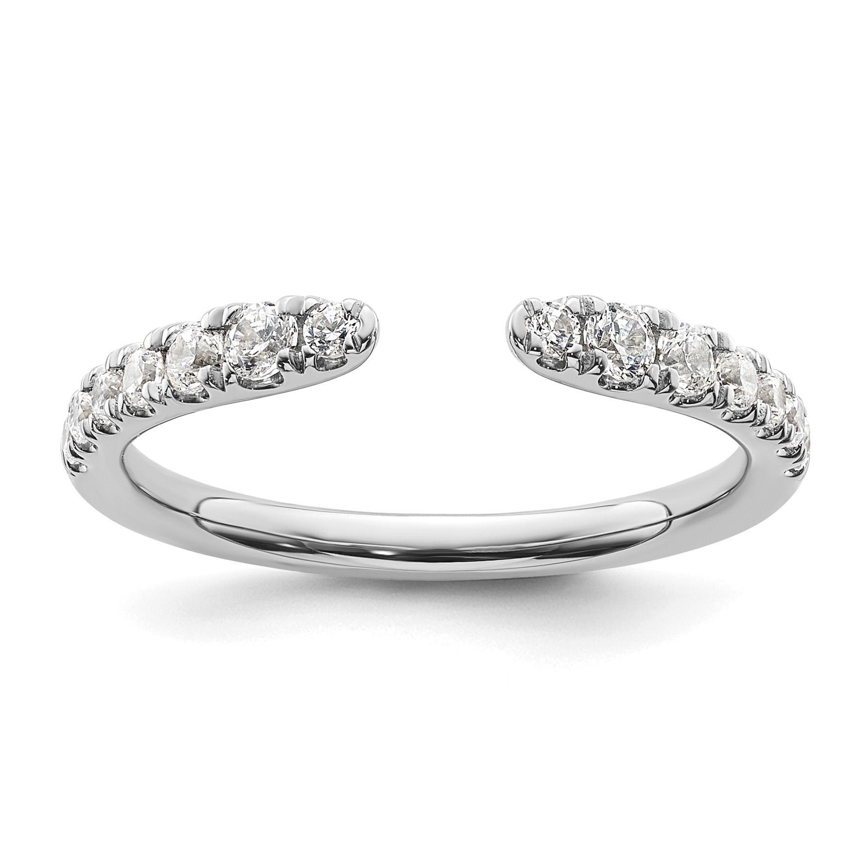 True Origin 14k White Gold 3/8 carat Lab Grown Diamond VS D E F Fancy Band (RM9985-038-WLD)
