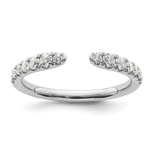 True Origin 14K White Gold 0.38 Carat Lab Grown Diamond VS+ F+ Complete Band