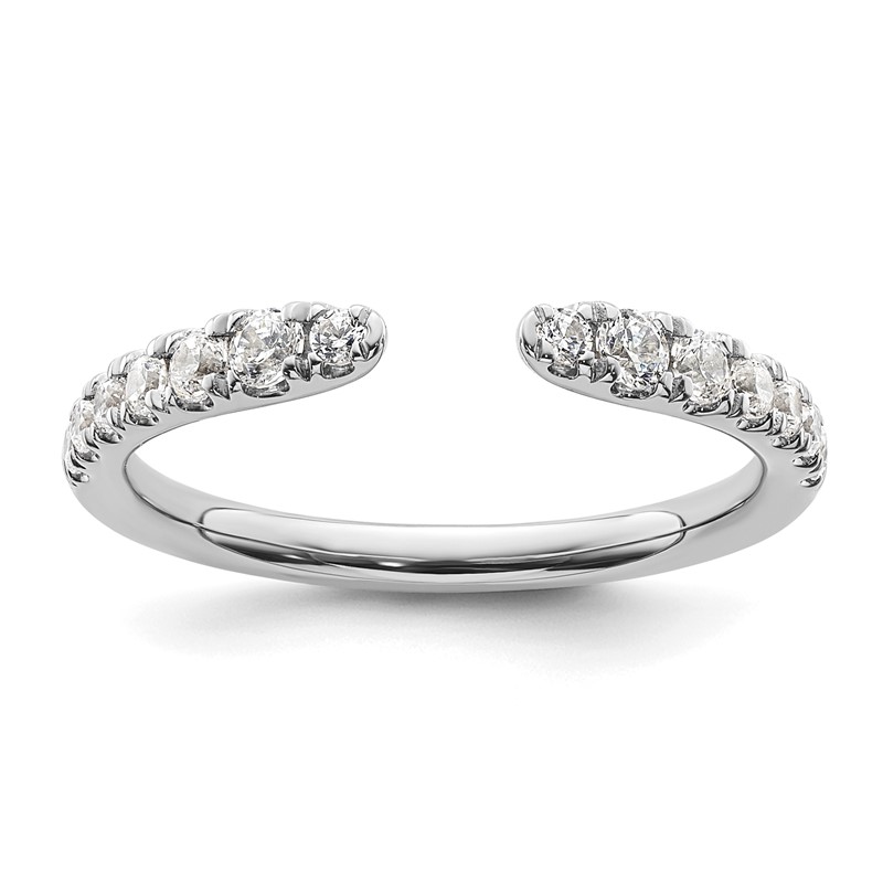 True Origin 14k White Gold 3/8 carat Lab Grown Diamond VS D E F Fancy Band