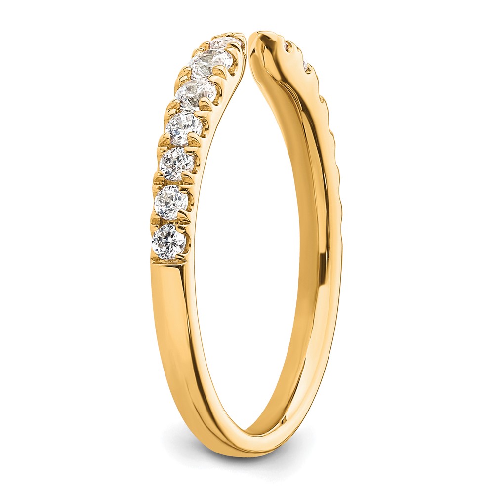 True Origin 14k 3/8 carat Lab Grown Diamond VS D E F Fancy Band (RM9985-038-YLD)