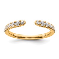 True Origin 14K Yellow Gold 0.38 Carat Lab Grown Diamond VS+ F+ Complete Band view 1