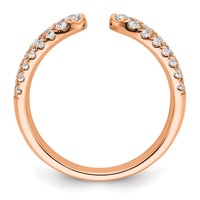 True Origin 14K Rose Gold 0.75 Carat Lab Grown Diamond VS+ F+ Complete Wedding Band view 2