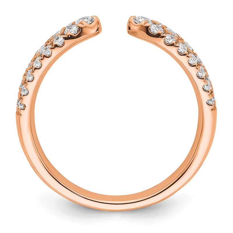 True Origin 14k Rose Gold 3/4 carat Lab Grown Diamond VS  D E F  Fancy Band