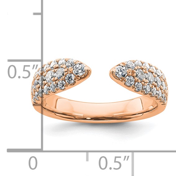 True Origin 14K Rose Gold 3/4 carat Lab Grown Diamond VS+ F+ Complete Wedding Band