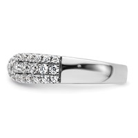 True Origin 14K White Gold 0.75 Carat Lab Grown Diamond VS+ F+ Complete Wedding Band view 3