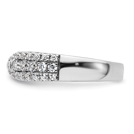 True Origin 14K White Gold 3/4 carat Lab Grown Diamond VS+ F+ Complete Wedding Band