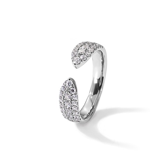 True Origin 14K White Gold 3/4 carat Lab Grown Diamond VS+ F+ Complete Wedding Band