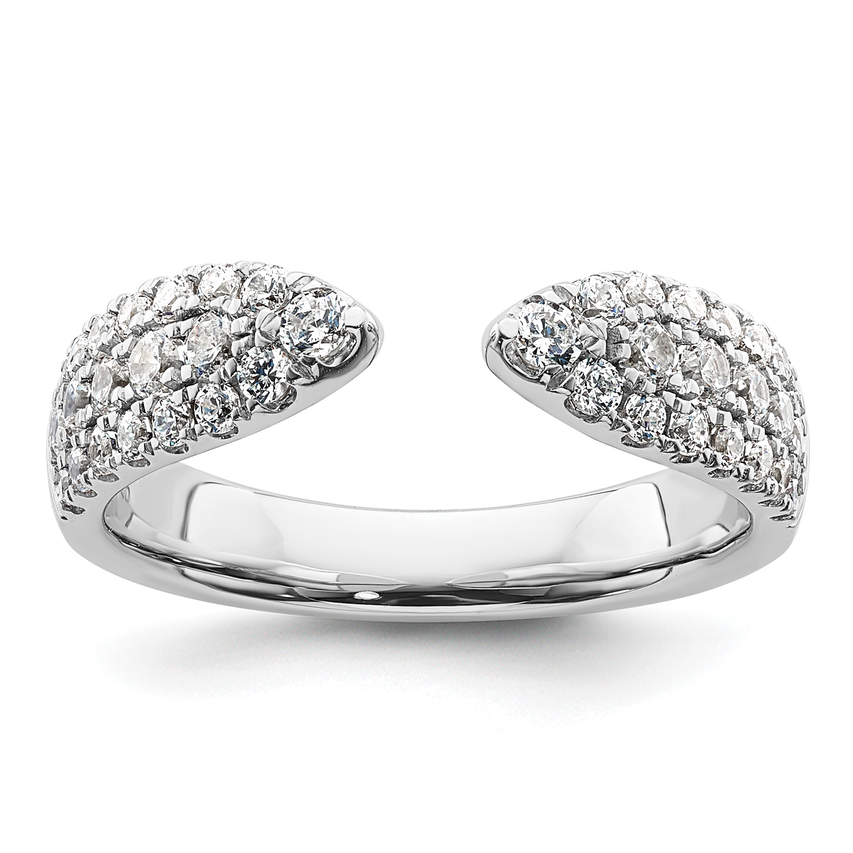 True Origin 14k White Gold 3/4 carat Lab Grown Diamond VS  D E F  Fancy Band (RM9986-070-WLD)