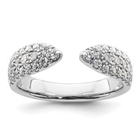 True Origin 14K White Gold 0.75 Carat Lab Grown Diamond VS+ F+ Complete Wedding Band view 1
