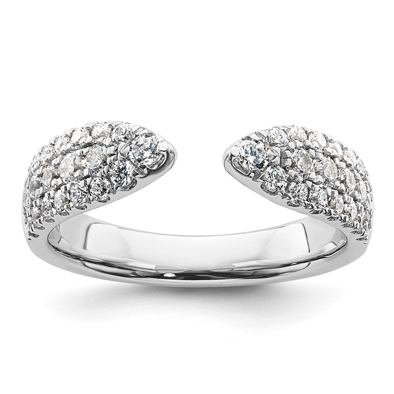 True Origin 14k White Gold 3/4 carat Lab Grown Diamond VS  D E F  Fancy Band