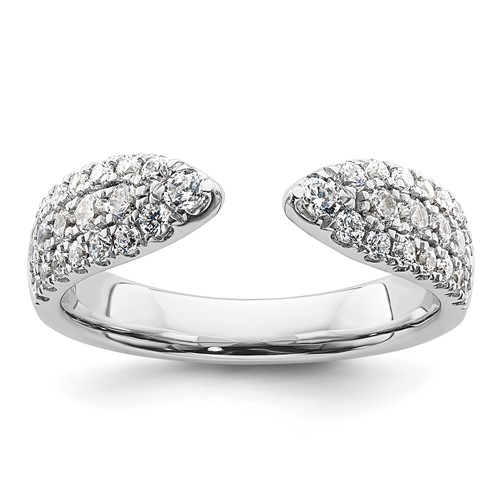 True Origin 14K White Gold 0.75 Carat Lab Grown Diamond VS+ F+ Complete Wedding Band