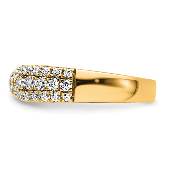 True Origin 14K Yellow Gold 3/4 carat Lab Grown Diamond VS+ F+ Complete Wedding Band