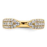 True Origin 14K Yellow Gold 0.75 Carat Lab Grown Diamond VS+ F+ Complete Wedding Band view 4