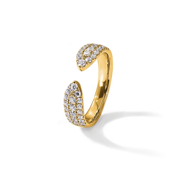 True Origin 14K Yellow Gold 3/4 carat Lab Grown Diamond VS+ F+ Complete Wedding Band