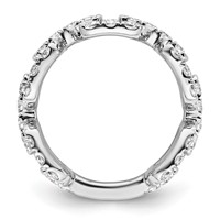 True Origin 14K White Gold 2.38 Carat Lab Grown Diamond VS+ F+ Complete Band view 2