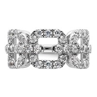 True Origin 14K White Gold 2.38 Carat Lab Grown Diamond VS+ F+ Complete Band view 4