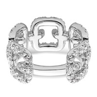 True Origin 14K White Gold 2.38 Carat Lab Grown Diamond VS+ F+ Complete Band view 5