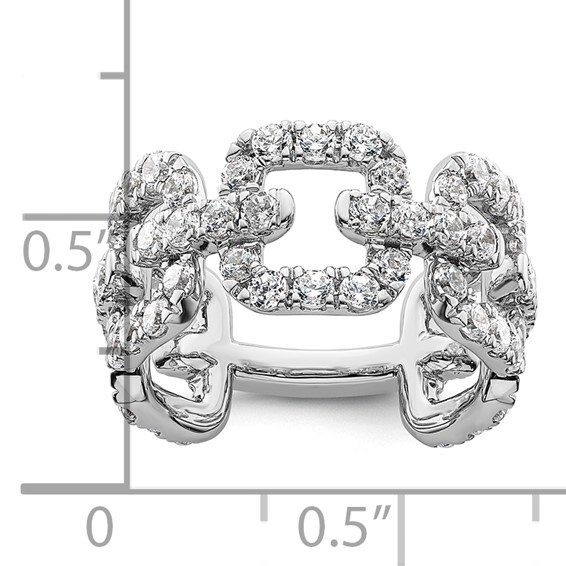True Origin 14K White Gold 2 3/8 carat Lab Grown Diamond VS+ F+ Complete Band