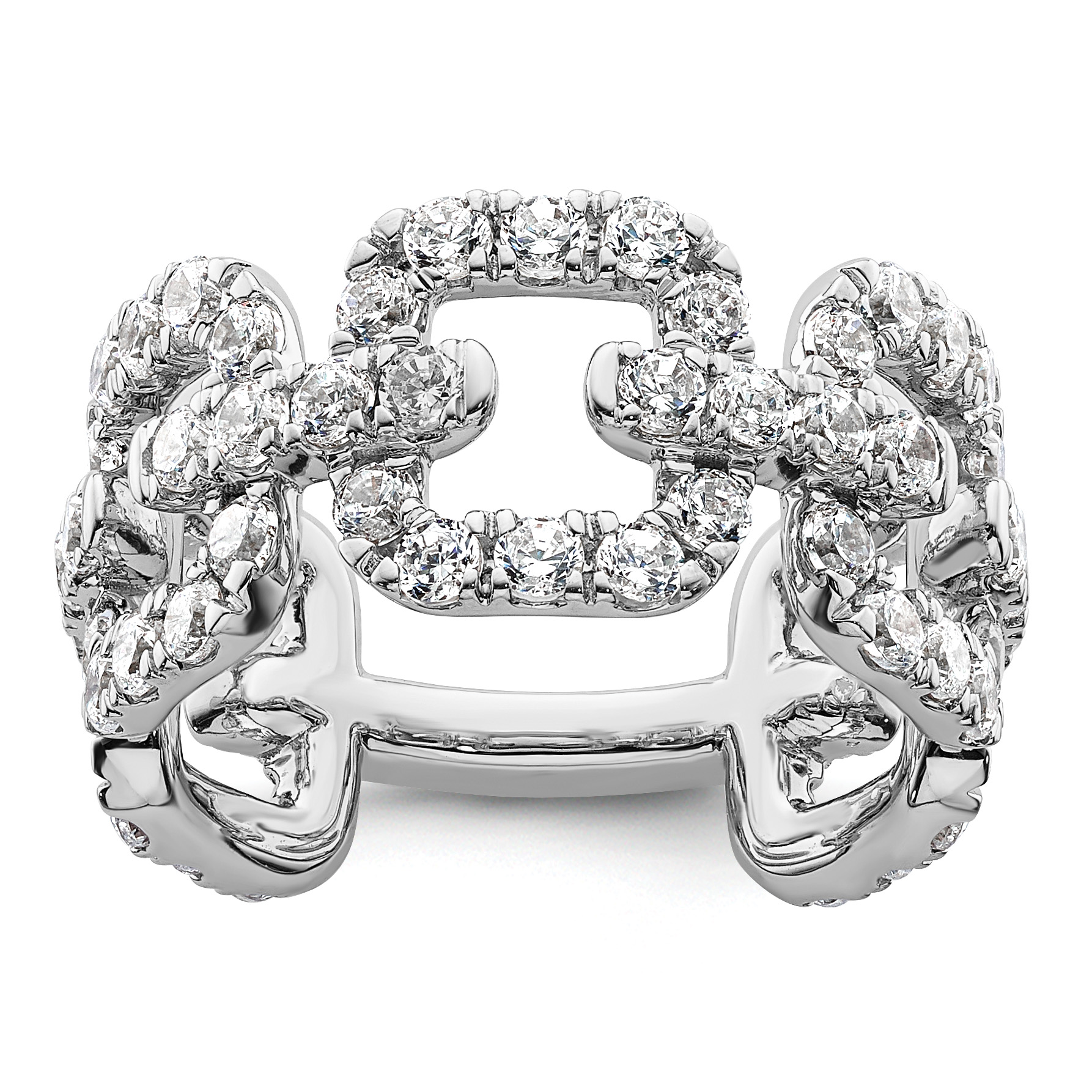 True Origin 14k White Gold 2 3/8 carat Lab Grown Diamond VS DEF Band (RM9987-238-WLD)