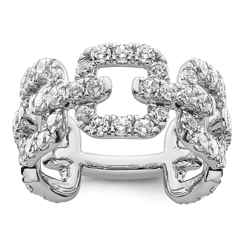 True Origin 14k White Gold 2 3/8 carat Lab Grown Diamond VS DEF Band