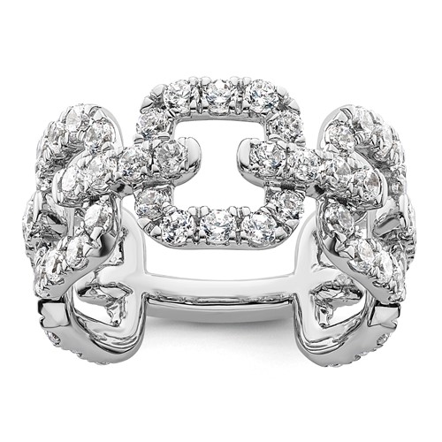True Origin 14K White Gold 2.38 Carat Lab Grown Diamond VS+ F+ Complete Band