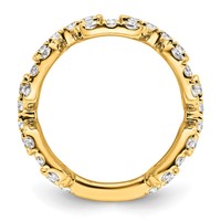True Origin 14K Yellow Gold 2.38 Carat Lab Grown Diamond VS+ F+ Complete Band view 2