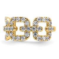 True Origin 14K Yellow Gold 2.38 Carat Lab Grown Diamond VS+ F+ Complete Band view 3