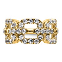 True Origin 14K Yellow Gold 2.38 Carat Lab Grown Diamond VS+ F+ Complete Band view 4